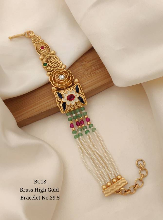 BC16 Designer Brass High Gold Bracelets Wholesale Price In Surat
